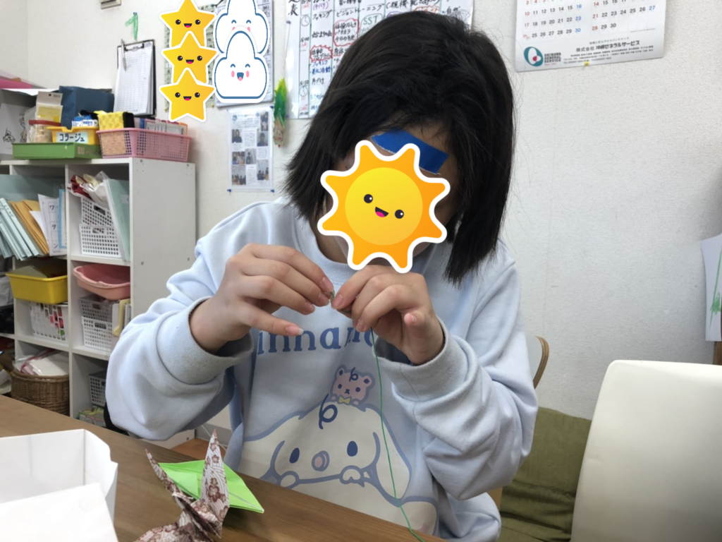 6.18(木)　創作活動「折りづるのオーナメント」