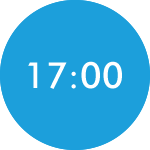 17時00分